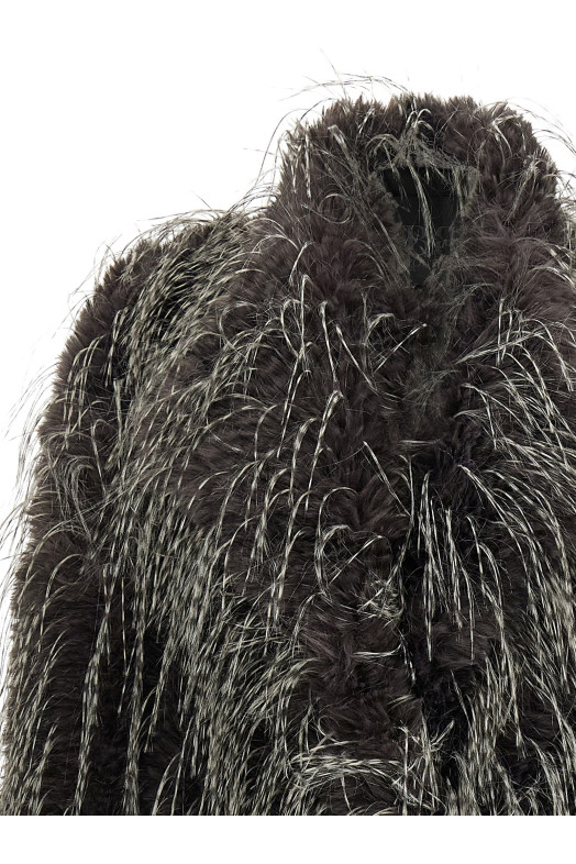 Eco fur long hair Black-grey Eco fur long hair Black-grey