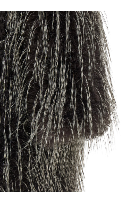 Eco fur long hair Black-grey Eco fur long hair Black-grey