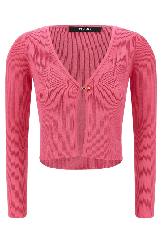'Safety Pin' cardigan Fuchsia