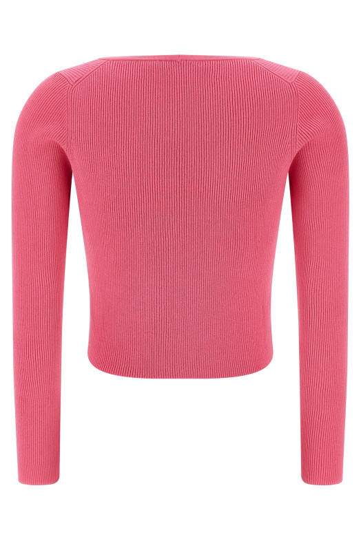 'Safety Pin' cardigan Fuchsia