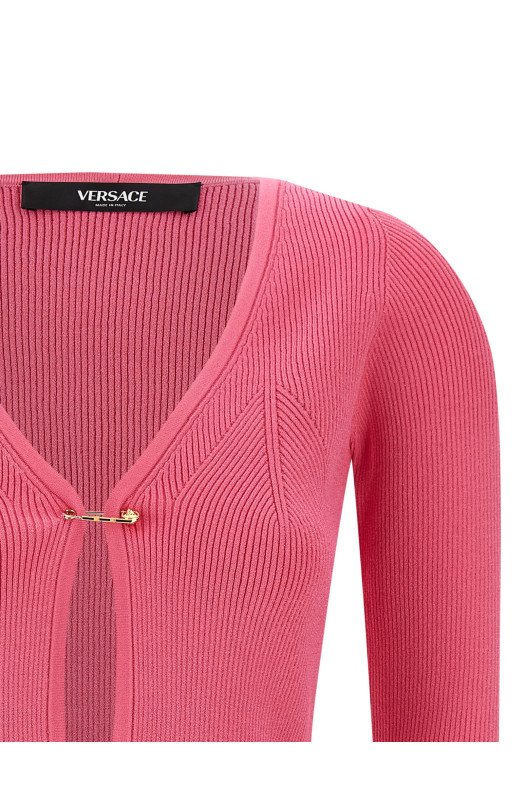 'Safety Pin' cardigan Fuchsia