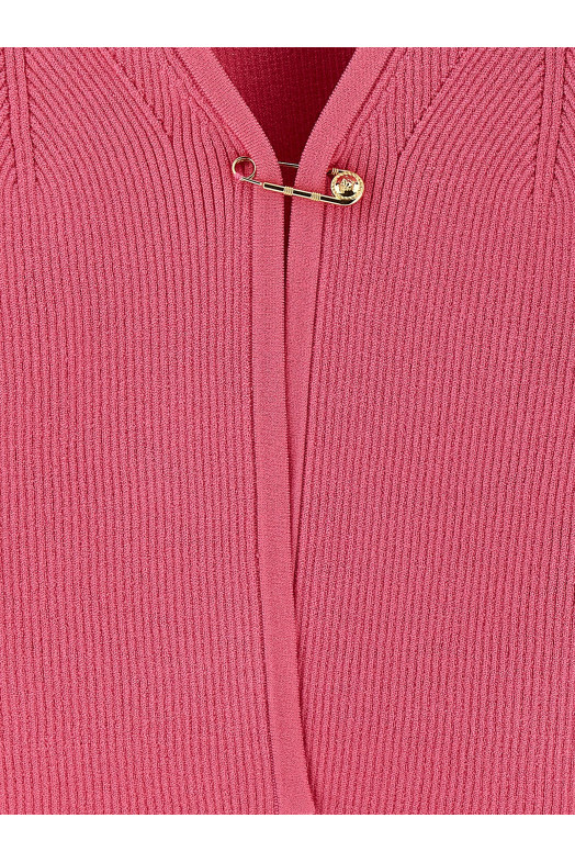 'Safety Pin' cardigan Fuchsia