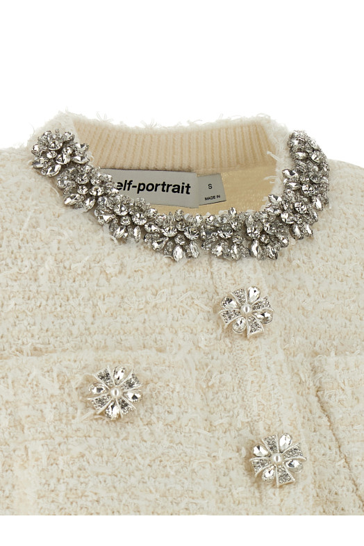 Кардиган «Крем з текстурованим трикотажем» Білий AW25028JCCREAM Кардиган «Крем з текстурованим трикотажем» Білий AW25028JCCREAM