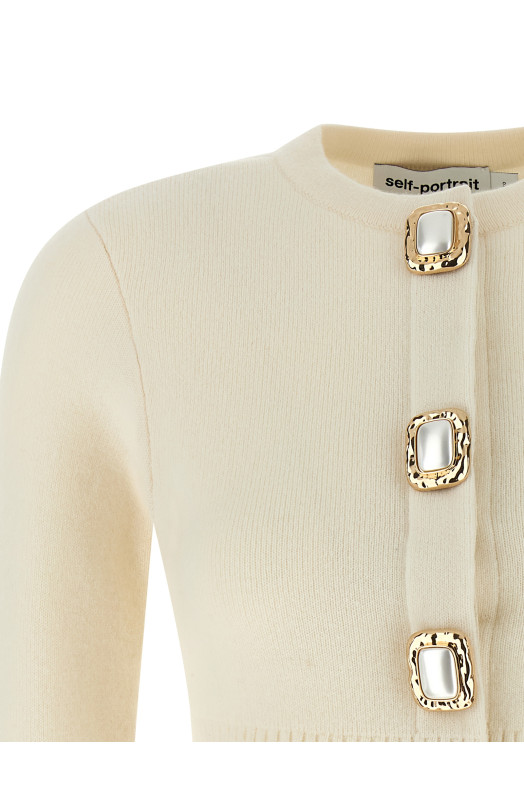 Кардиган «Крем-вовна» Білий AW25018CCCREAM Кардиган «Крем-вовна» Білий AW25018CCCREAM