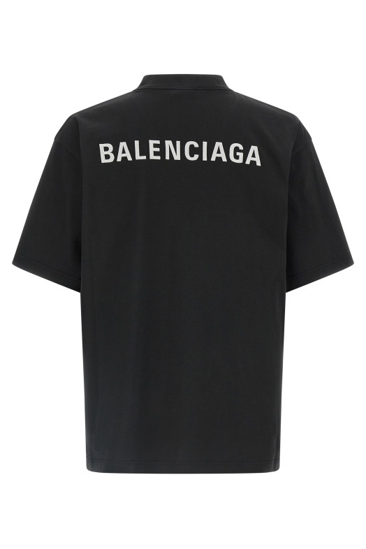 'New Balenciaga Back' T-shirt Black-grey 'New Balenciaga Back' T-shirt Black-grey