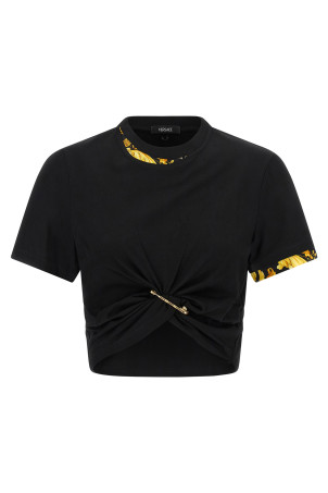 'Barocco' double layer T-shirt Black