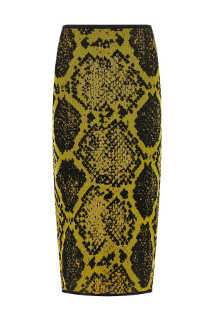 Python jacquard skirt Yellow