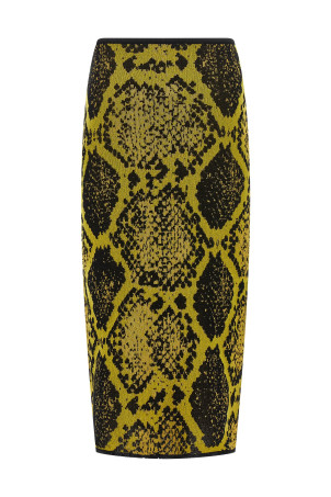 Python jacquard skirt Yellow
