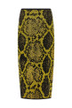 Python jacquard skirt Yellow