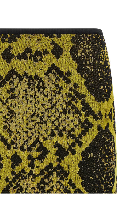 Python jacquard skirt Yellow