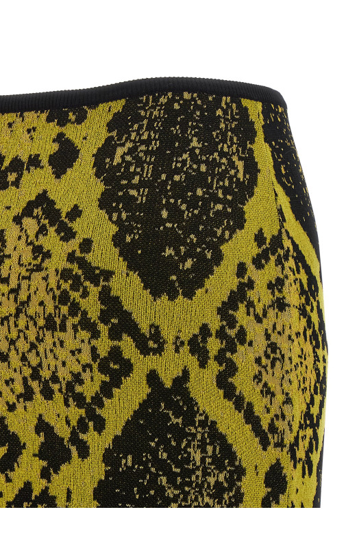 Python jacquard skirt Yellow
