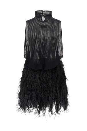 Сукня з пір'я страуса Чорна THE ATTICO 251WCA00444100 Сукня з пір'я страуса Чорна THE ATTICO 251WCA00444100