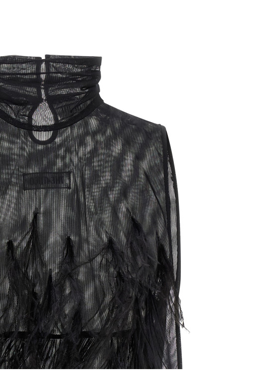 Сукня з пір'я страуса Чорна THE ATTICO 251WCA00444100 Сукня з пір'я страуса Чорна THE ATTICO 251WCA00444100