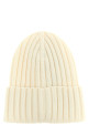 Вязаная шапка с ребристой текстурой, белая MONCLER K20933B00036A9327030 Вязаная шапка с ребристой текстурой, белая MONCLER K20933B00036A9327030