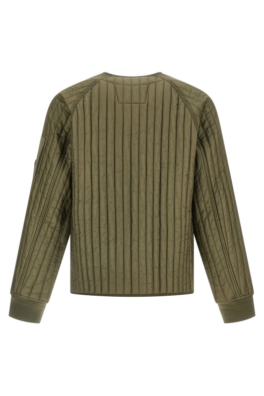 Утеплена куртка в рельєфну смужку Зелена C.P. COMPANY 19CMOW051A110430A356