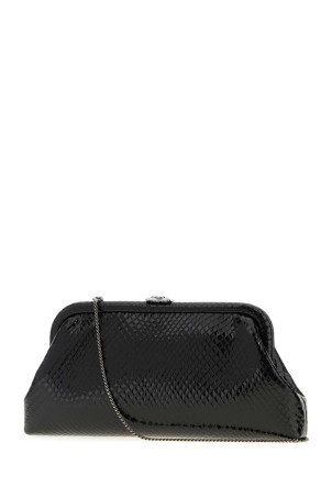 Black leather Skylar clutch JIMMY CHOO (SKYLARJAY)
