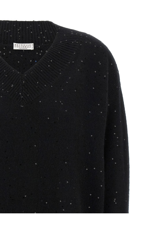 Sequin sweater Black
