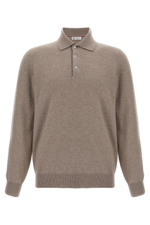 Cashmere polo shirt Beige Cashmere polo shirt Beige