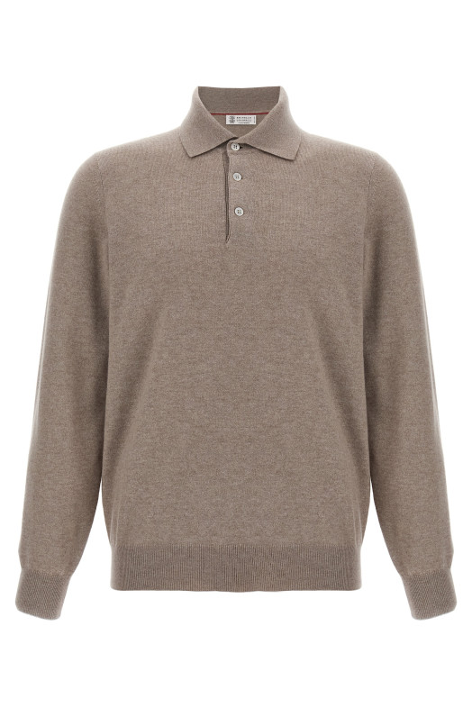 Cashmere polo shirt Beige Cashmere polo shirt Beige