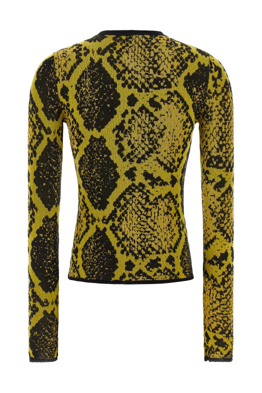 Python jacquard cardigan Yellow