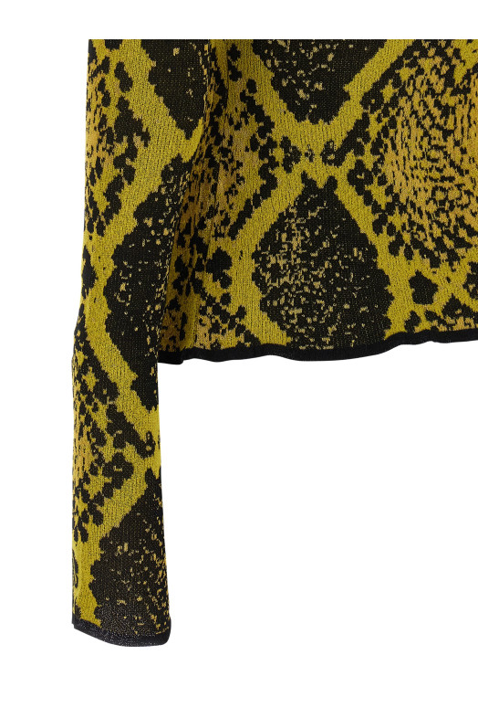 Python jacquard cardigan Yellow