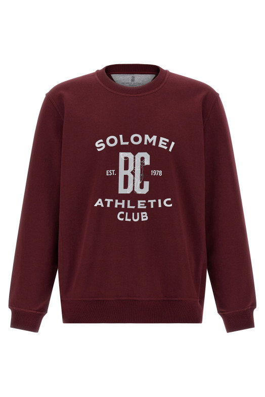 Techno cotton sweatshirt Bordeaux