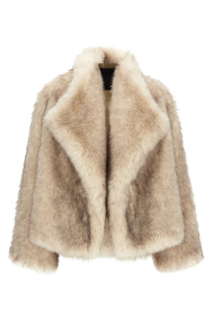 Faux fur short hair Beige Faux fur short hair Beige