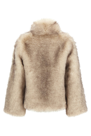Faux fur short hair Beige Faux fur short hair Beige