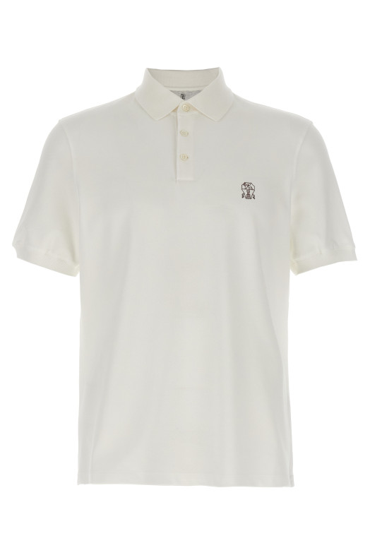 Piqué polo shirt White