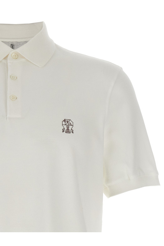 Piqué polo shirt White