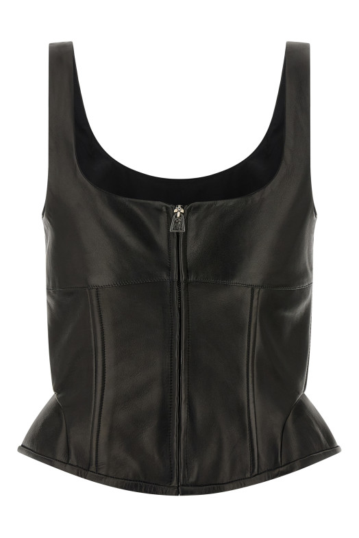 Peplos leather top Black Peplos leather top Black