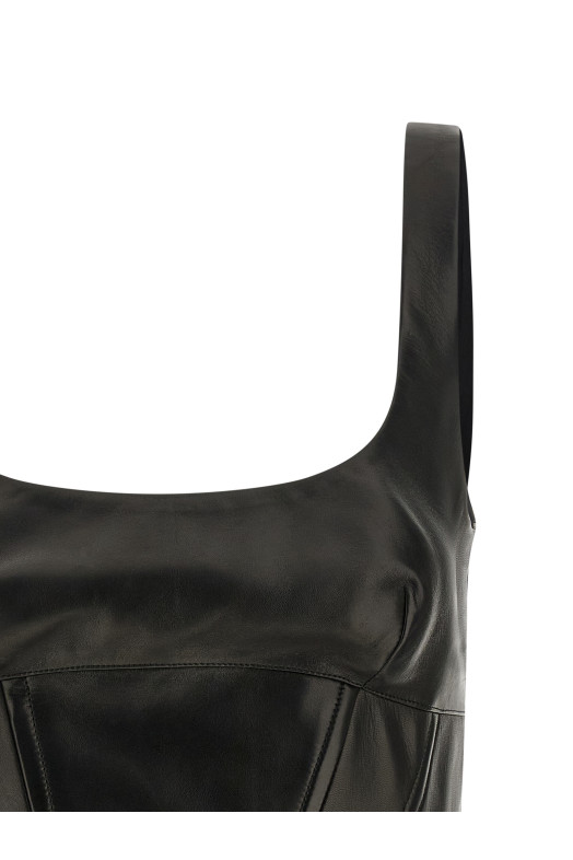 Peplos leather top Black Peplos leather top Black