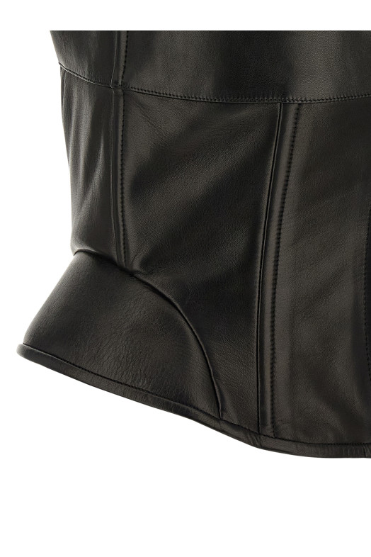 Peplos leather top Black Peplos leather top Black