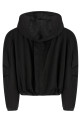 Maxi hood bomber jacket Black