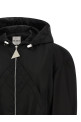 Maxi hood bomber jacket Black