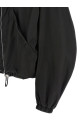 Maxi hood bomber jacket Black