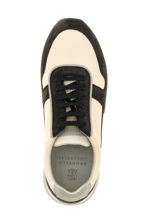 Кожаные замшевые кроссовки Разноцветные BRUNELLO CUCINELLI MZUESLA289CPA80