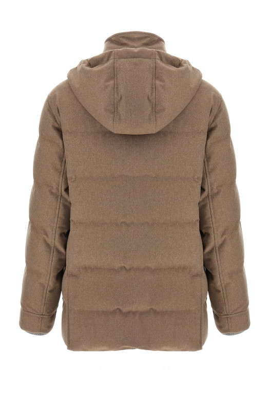 Flannel down jacket Beige