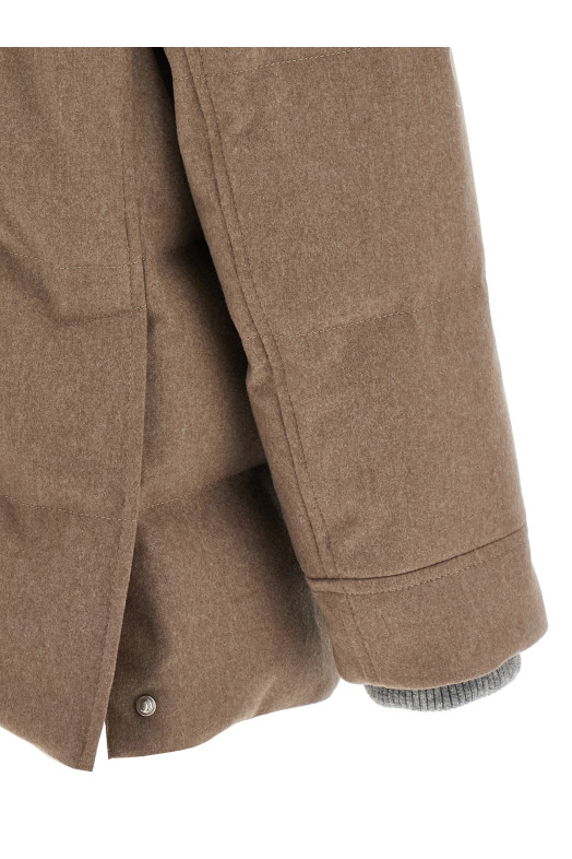 Flannel down jacket Beige