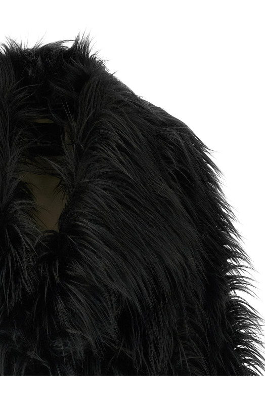 Eco fur long hair Black Eco fur long hair Black