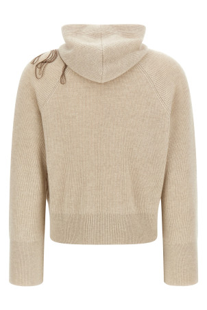 'Shiny Flower Embroidery' sweater Beige 'Shiny Flower Embroidery' sweater Beige