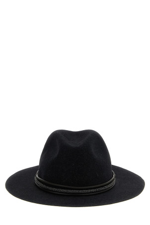 Кожаная шляпа Jewel, серая BRUNELLO CUCINELLI MCAP90032CUX11 Кожаная шляпа Jewel, серая BRUNELLO CUCINELLI MCAP90032CUX11