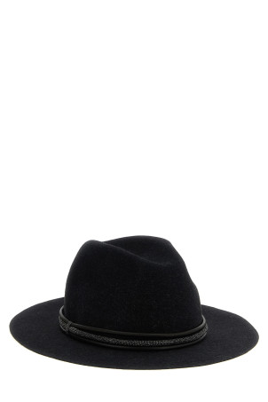 Кожаная шляпа Jewel, серая BRUNELLO CUCINELLI MCAP90032CUX11 Кожаная шляпа Jewel, серая BRUNELLO CUCINELLI MCAP90032CUX11