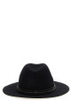 Jewel leather hat Gray