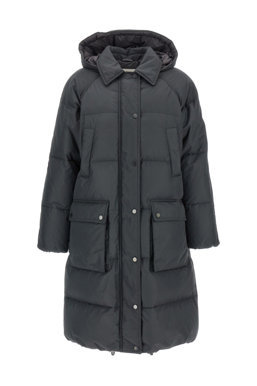 Куртка-пуховик «Shiny Zipper Pull» Сірий MG5019946C2126