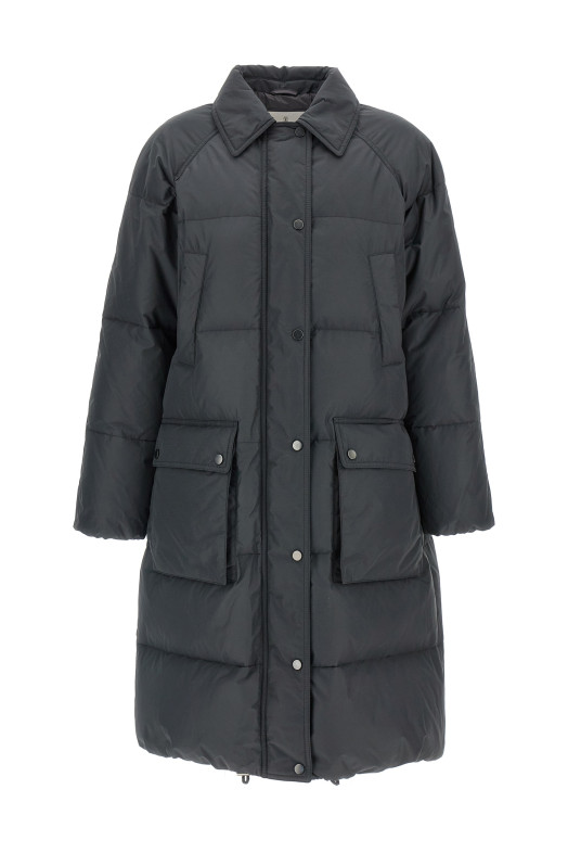 Куртка-пуховик «Shiny Zipper Pull» Сірий MG5019946C2126