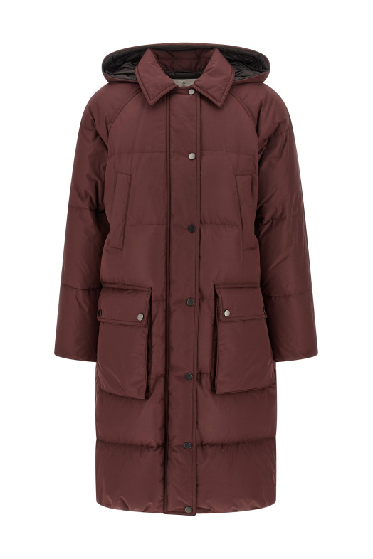 Куртка-пуховик «Shiny Zipper Pull» бордового кольору MG5019946CFS36