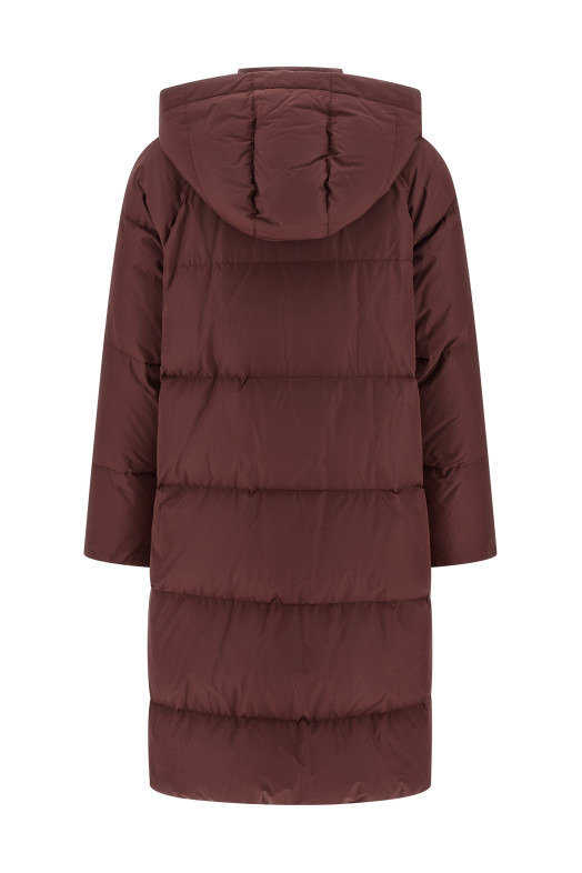Куртка-пуховик «Shiny Zipper Pull» бордового кольору MG5019946CFS36
