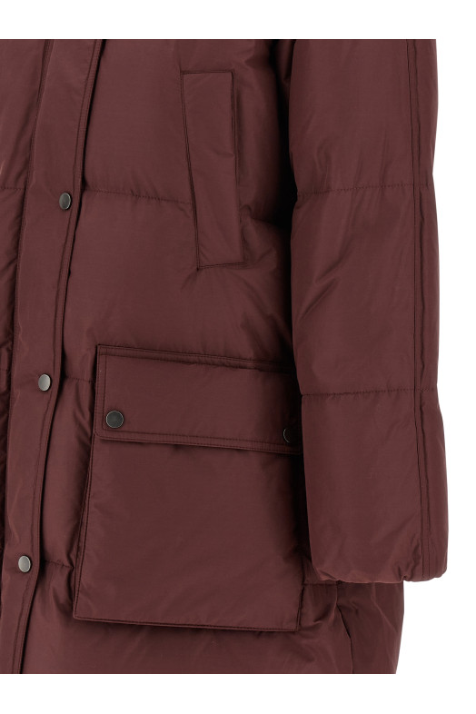 Куртка-пуховик «Shiny Zipper Pull» бордового кольору MG5019946CFS36