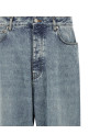 Джинсы с широкими брючинами BLUE BALENCIAGA 745213TRW556185
